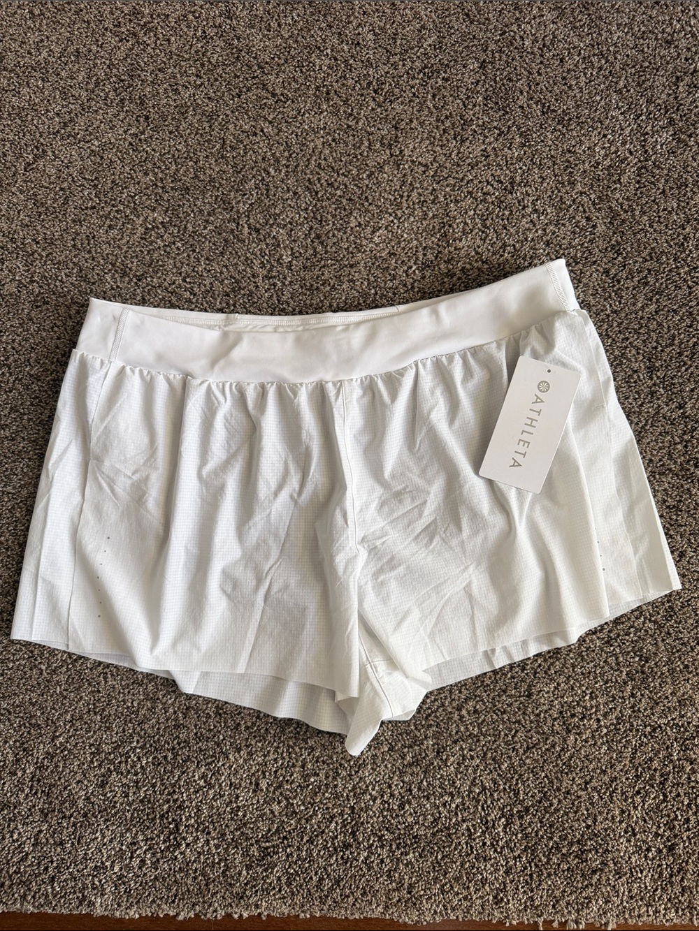 Athleta White Active Skort Shorts with Built-In Liner